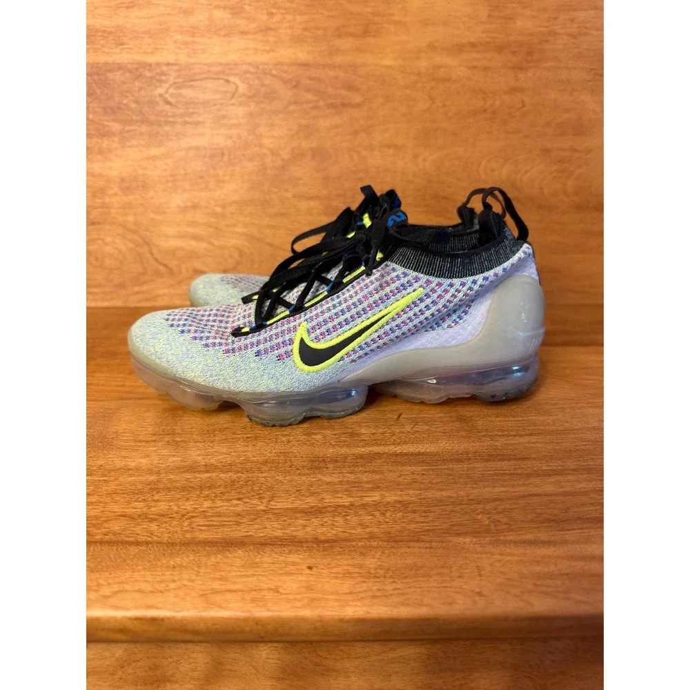 Nike Air Vapormax 2021 FK Kids Multicolor Flyknit Sneakers size 5Y womans 6.5